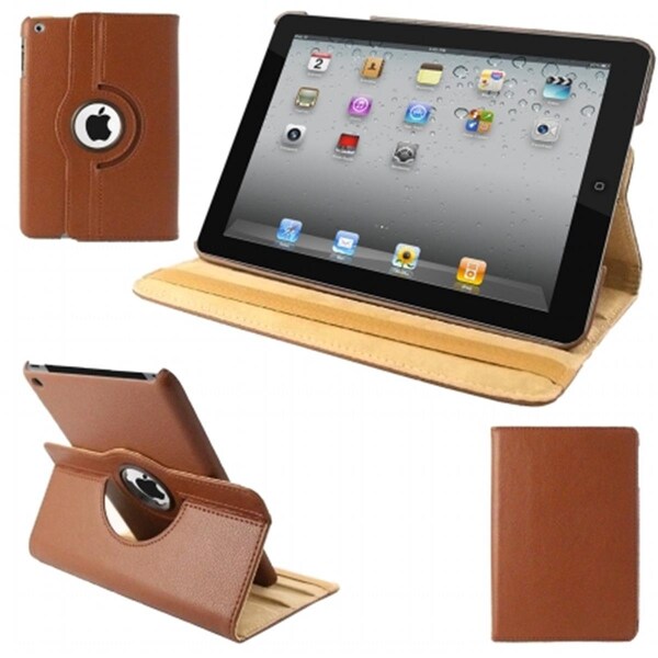 Latico Leather IPAD MINI 360 CASE FAUX BROWN 60-IM360-BR - main